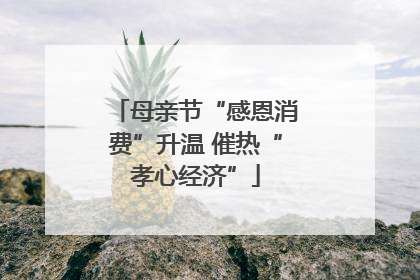 母亲节“感恩消费”升温 催热“孝心经济”