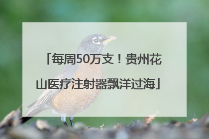 每周50万支！贵州花山医疗注射器飘洋过海