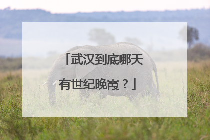 武汉到底哪天有世纪晚霞？