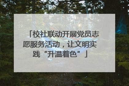 校社联动开展党员志愿服务活动，让文明实践“升温着色”