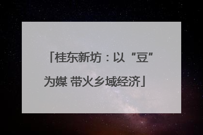 桂东新坊：以“豆”为媒 带火乡域经济
