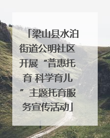 梁山县水泊街道公明社区开展“普惠托育 科学育儿”主题托育服务宣传活动