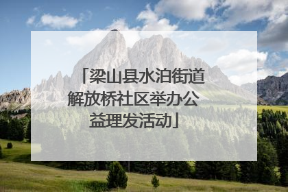 梁山县水泊街道解放桥社区举办公益理发活动