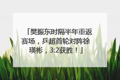樊振东时隔半年重返赛场，乒超首轮对阵徐瑛彬，3:2获胜！