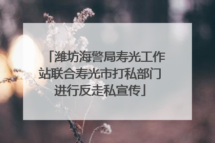 潍坊海警局寿光工作站联合寿光市打私部门进行反走私宣传