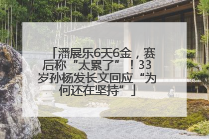 潘展乐6天6金，赛后称“太累了”！33岁孙杨发长文回应“为何还在坚持”