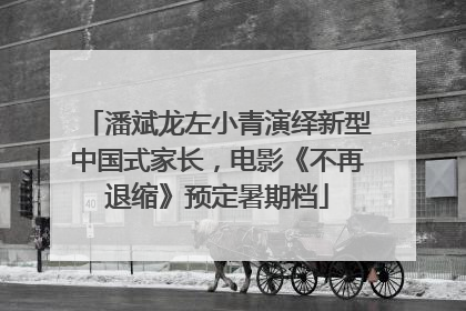 潘斌龙左小青演绎新型中国式家长，电影《不再退缩》预定暑期档