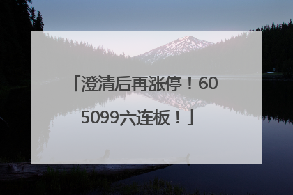 澄清后再涨停！605099六连板！