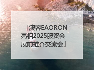 澳容EAORON亮相2025服贸会展前推介交流会
