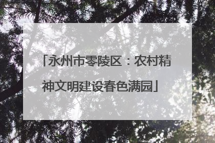 永州市零陵区：农村精神文明建设春色满园