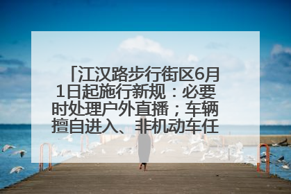江汉路步行街区6月1日起施行新规：必要时处理户外直播；车辆擅自进入、非机动车任意停放的，依法处理