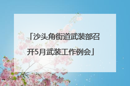 沙头角街道武装部召开5月武装工作例会
