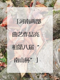 河南两部曲艺作品亮相第八届“南山杯”