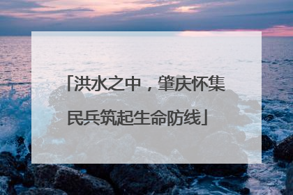 洪水之中，肇庆怀集民兵筑起生命防线