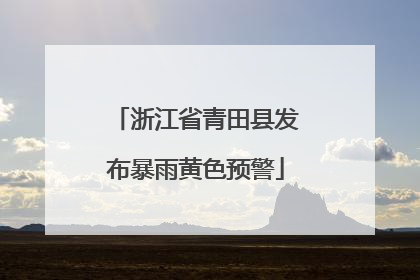 浙江省青田县发布暴雨黄色预警