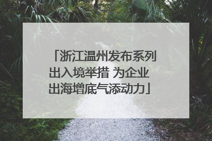 浙江温州发布系列出入境举措 为企业出海增底气添动力