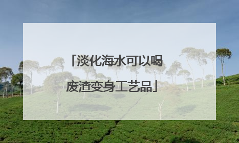 淡化海水可以喝 废渣变身工艺品