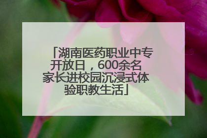 湖南医药职业中专开放日，600余名家长进校园沉浸式体验职教生活