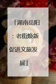湖南岳阳：老街焕新促进文旅发展