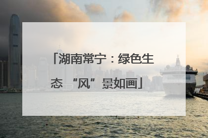 湖南常宁：绿色生态 “风”景如画