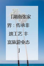 湖南张家界：传承非遗工艺 丰富旅游业态