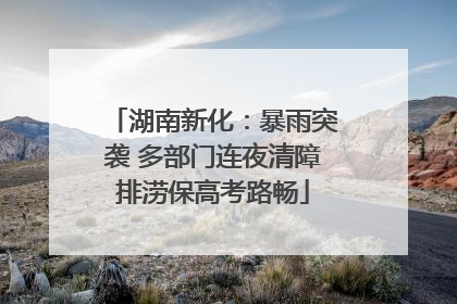 湖南新化：暴雨突袭 多部门连夜清障排涝保高考路畅