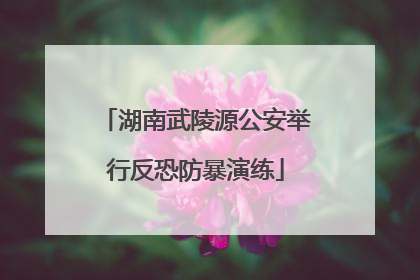 湖南武陵源公安举行反恐防暴演练