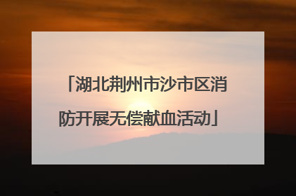 湖北荆州市沙市区消防开展无偿献血活动