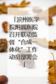 滨州医学院附属医院召开联动监督“合成一体化”工作动员部署会