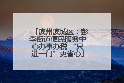 滨州滨城区：彭李街道便民服务中心办事办税 “只进一门”更省心