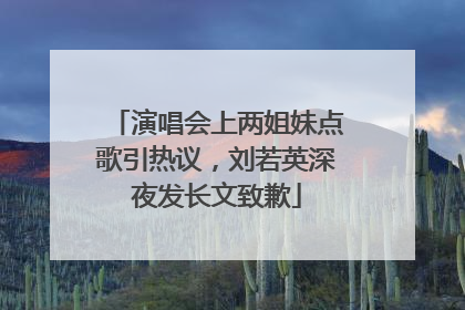 演唱会上两姐妹点歌引热议，刘若英深夜发长文致歉