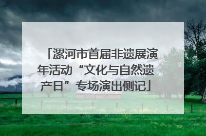 漯河市首届非遗展演年活动“文化与自然遗产日”专场演出侧记