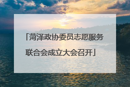 菏泽政协委员志愿服务联合会成立大会召开
