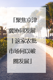 聚焦京津冀协同发展丨这家农批市场何以破圈发展