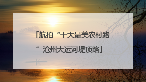 航拍“十大最美农村路”沧州大运河堤顶路