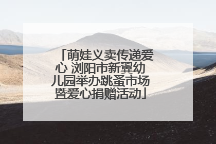 萌娃义卖传递爱心 浏阳市新翼幼儿园举办跳蚤市场暨爱心捐赠活动