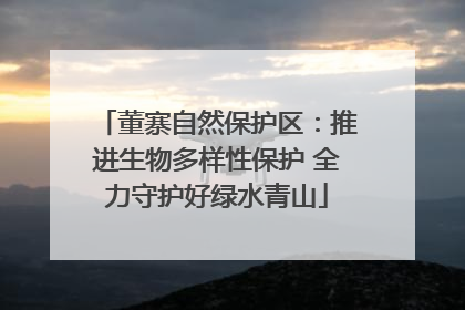 董寨自然保护区：推进生物多样性保护 全力守护好绿水青山