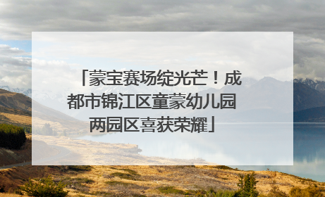 蒙宝赛场绽光芒！成都市锦江区童蒙幼儿园两园区喜获荣耀