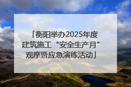 衡阳举办2025年度建筑施工“安全生产月”观摩暨应急演练活动