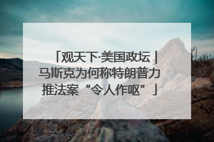观天下·美国政坛｜马斯克为何称特朗普力推法案“令人作呕”