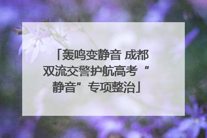 轰鸣变静音 成都双流交警护航高考“静音”专项整治