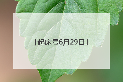 起床号6月29日