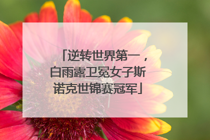 逆转世界第一，白雨露卫冕女子斯诺克世锦赛冠军