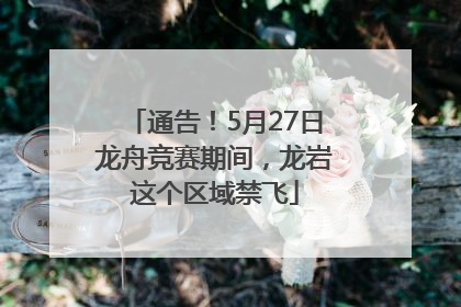 通告！5月27日龙舟竞赛期间，龙岩这个区域禁飞