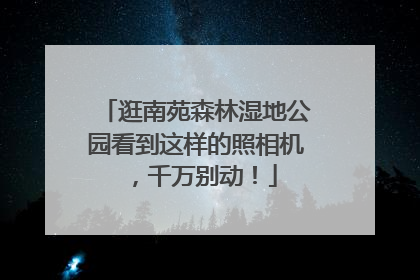 逛南苑森林湿地公园看到这样的照相机，千万别动！