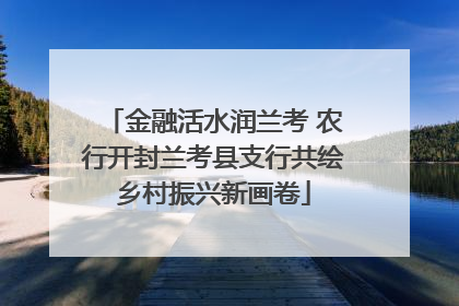 金融活水润兰考 农行开封兰考县支行共绘乡村振兴新画卷
