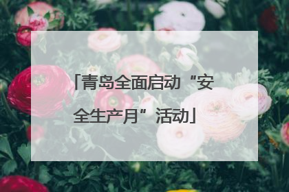 青岛全面启动“安全生产月”活动