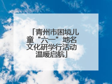 青州市困境儿童“六一”地名文化研学行活动温暖启航