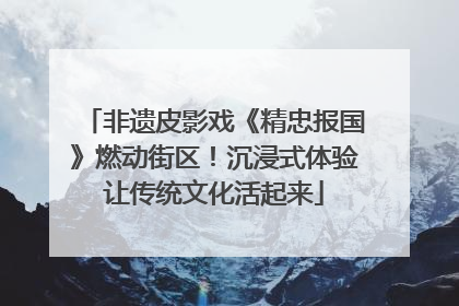 非遗皮影戏《精忠报国》燃动街区！沉浸式体验让传统文化活起来