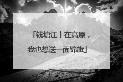 钱塘江丨在高原，我也想送一面锦旗